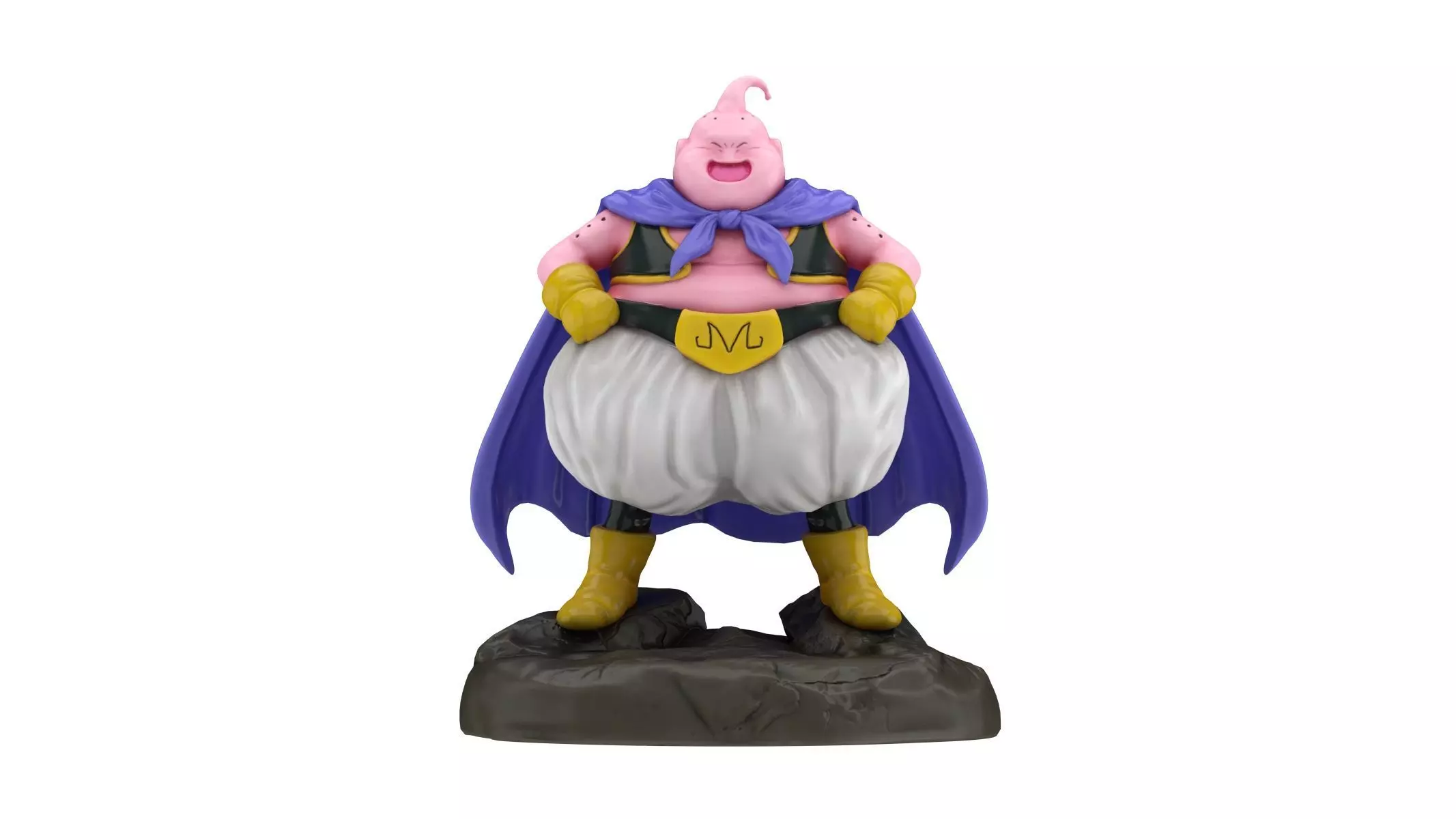 Majin Buu Fat Statue Low-poly 3D model_0
