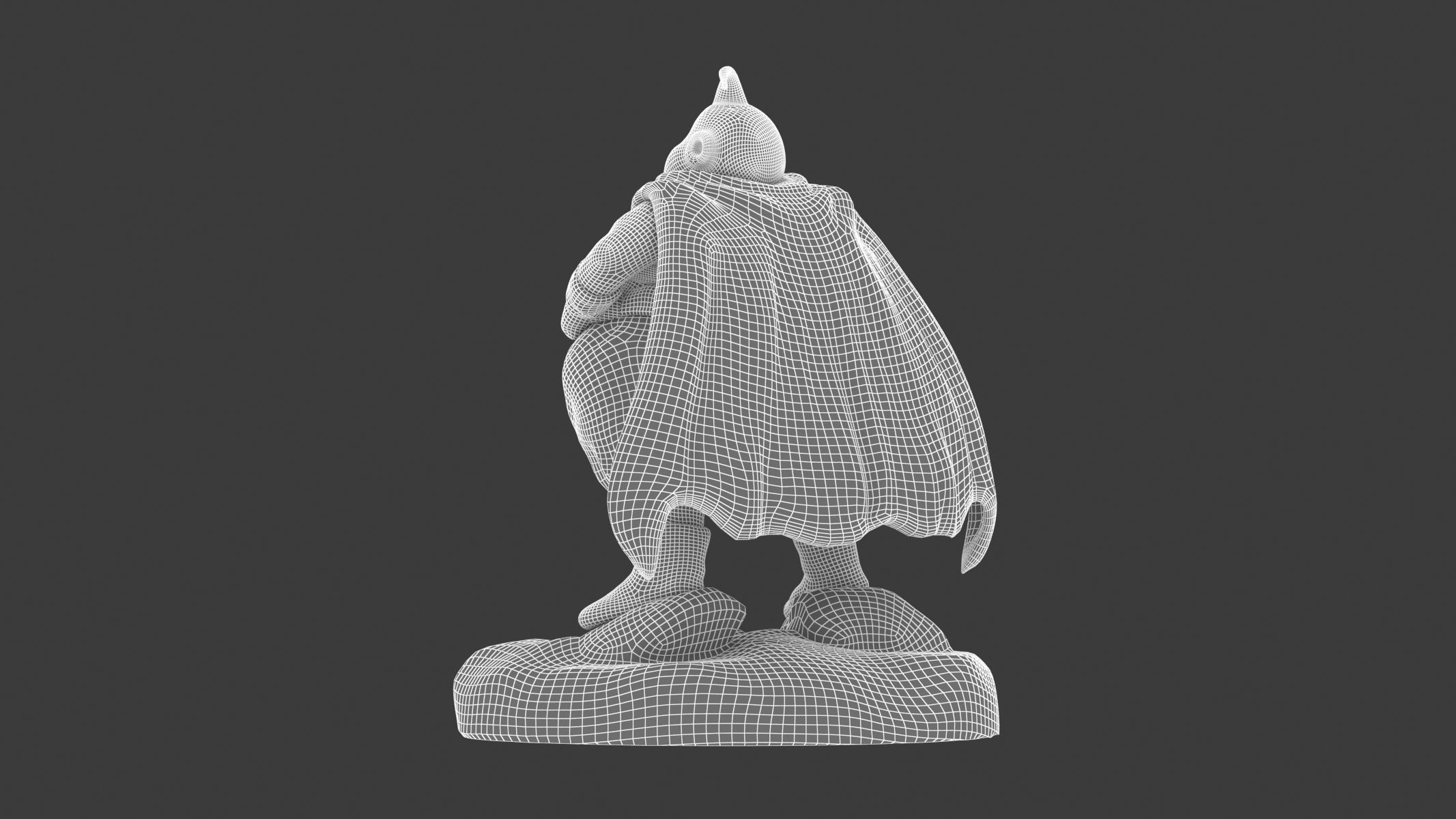 Majin Buu Fat Statue Low-poly 3D model_13
