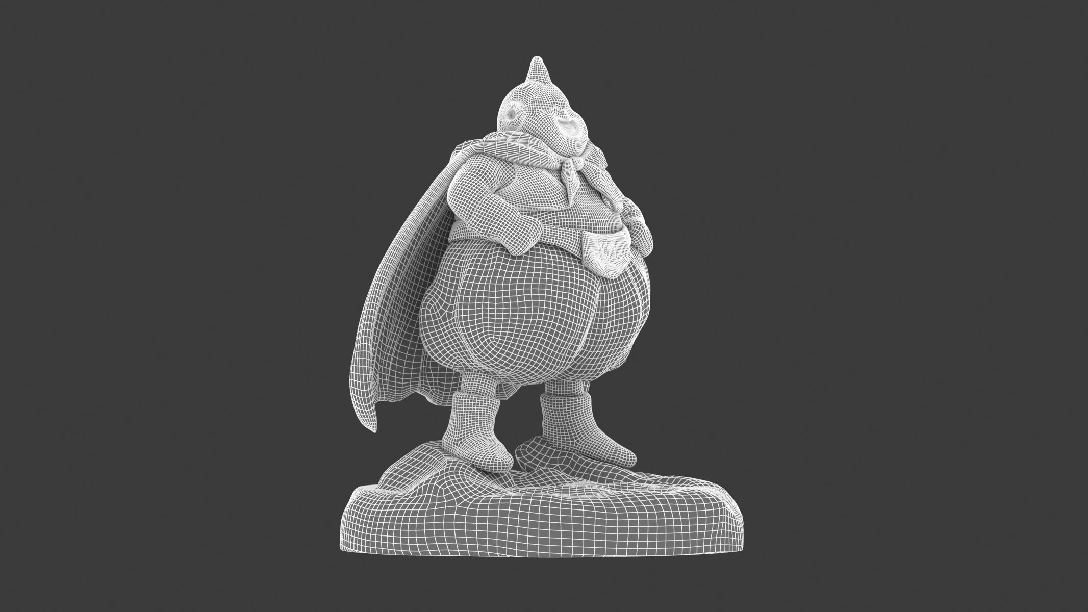 Majin Buu Fat Statue Low-poly 3D model_11