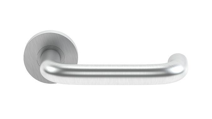 Return Satin Stainless Steel Door Handle  Low-poly 3D model