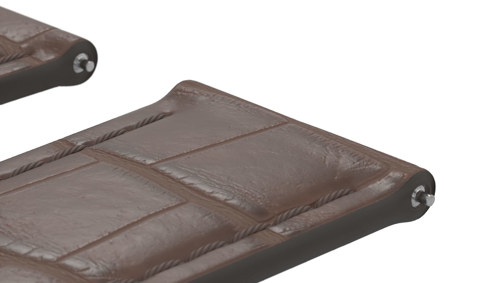 Strap watch Reptile brown PBR Low-poly 3D model_2