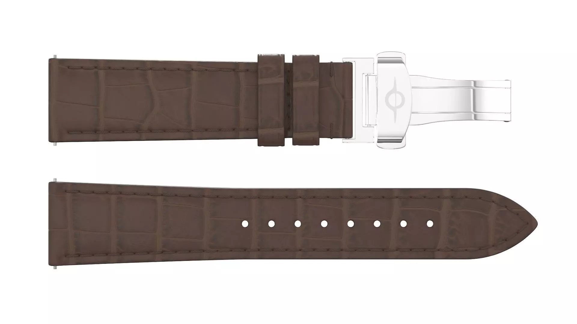 Strap watch Reptile brown PBR Low-poly 3D model_0