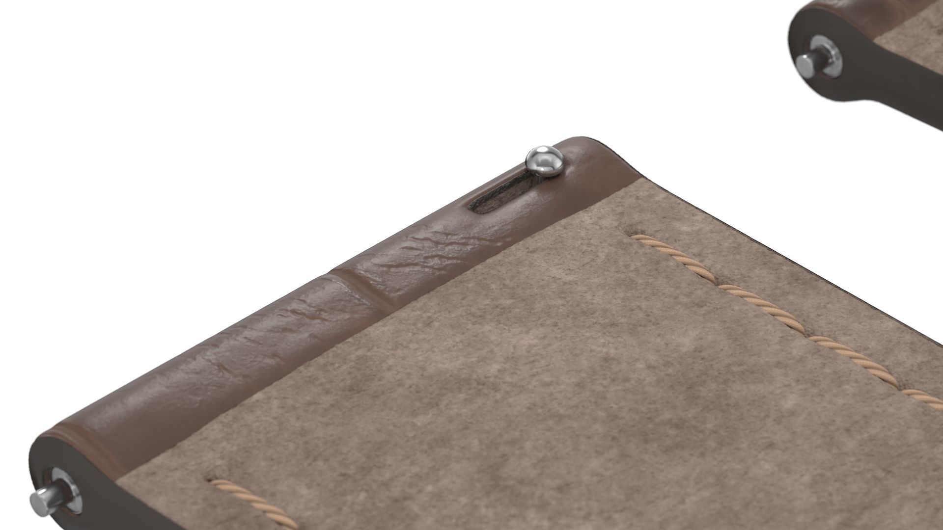 Strap watch Reptile brown PBR Low-poly 3D model_7