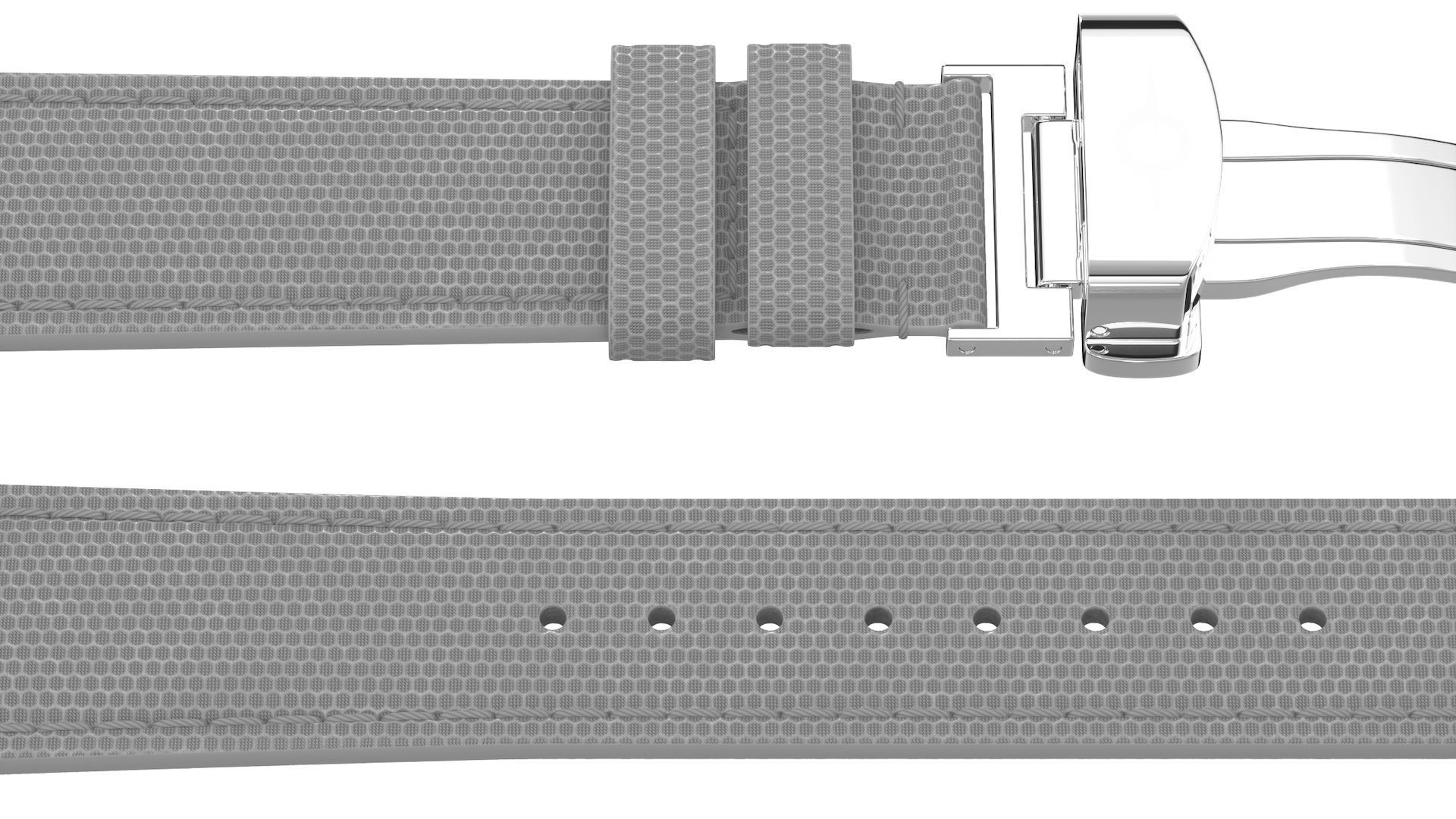 Strap watch Hexagon material PBR Low-poly 3D model_4