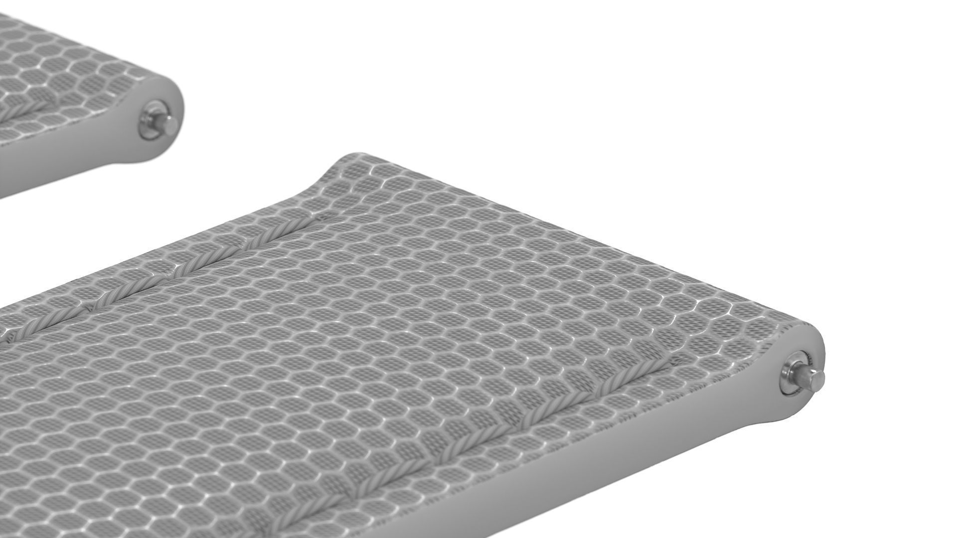 Strap watch Hexagon material PBR Low-poly 3D model_2