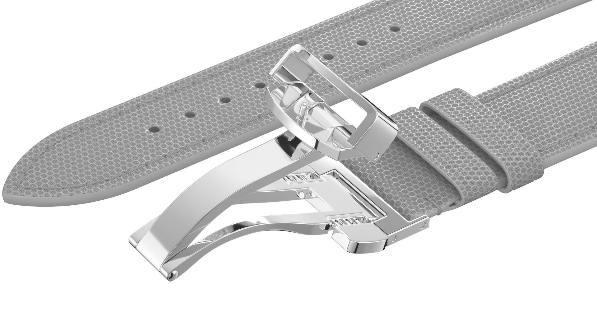 Strap watch Hexagon material PBR Low-poly 3D model_1