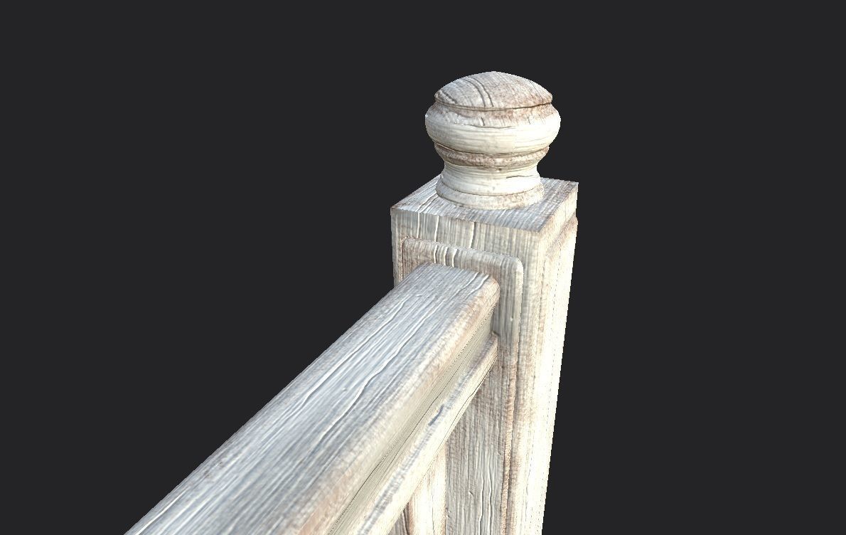 Banister and Handrail 3D Model Set 3D model_21