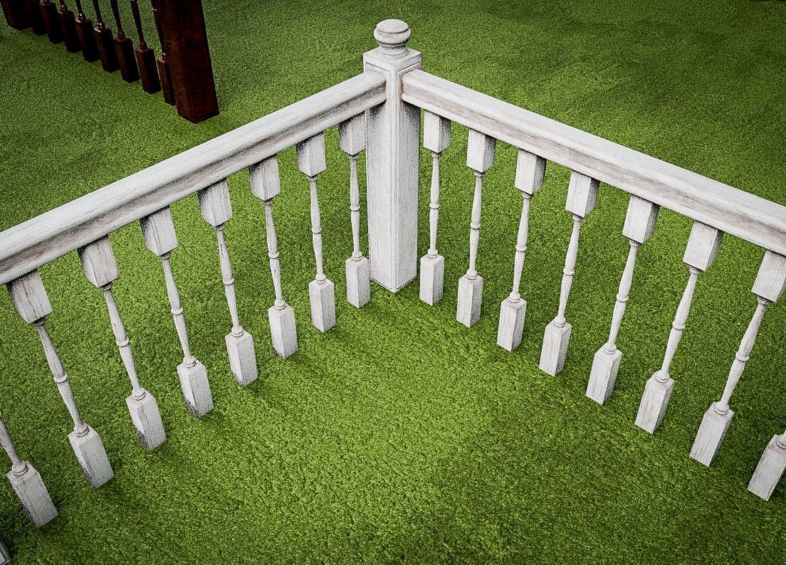 Banister and Handrail 3D Model Set 3D model_19