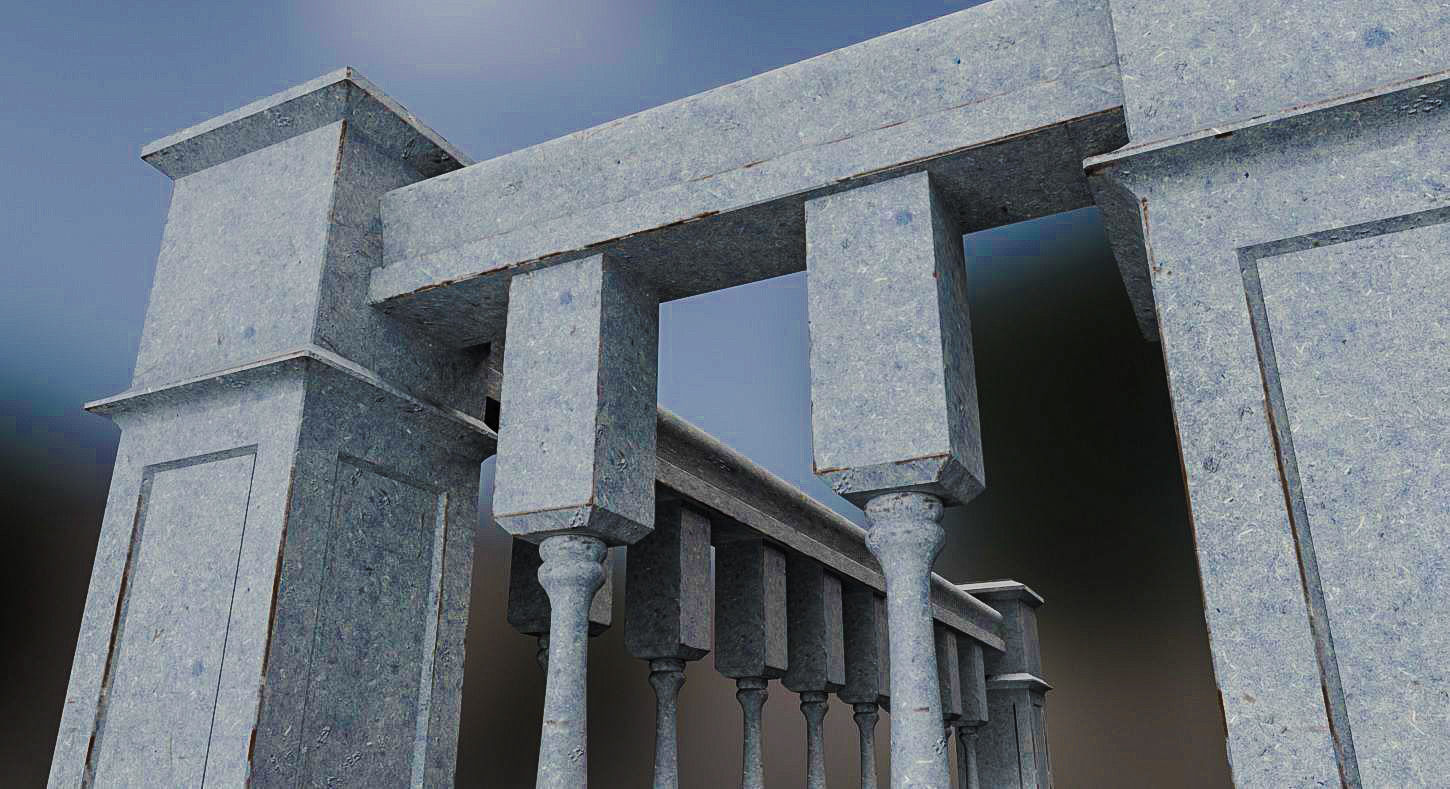 Banister and Handrail 3D Model Set 3D model_9