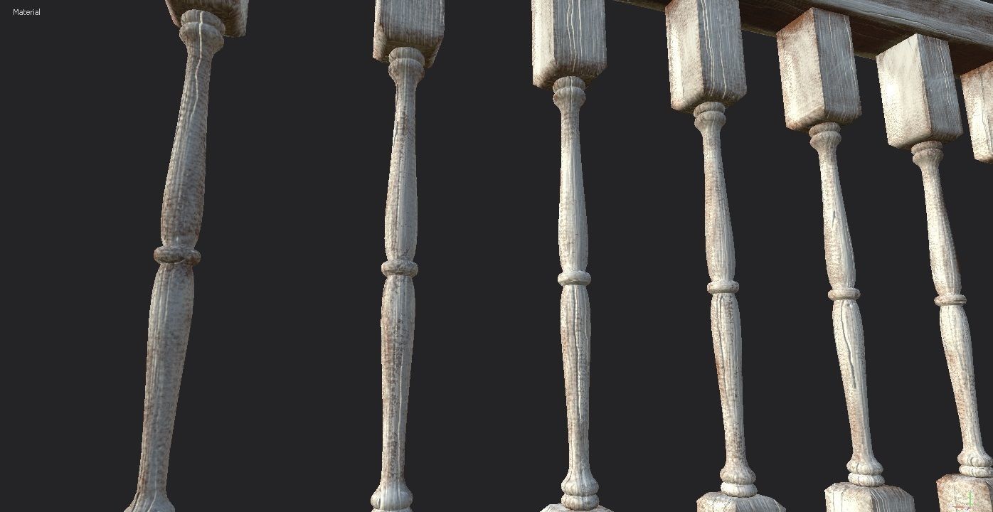 Banister and Handrail 3D Model Set 3D model_26