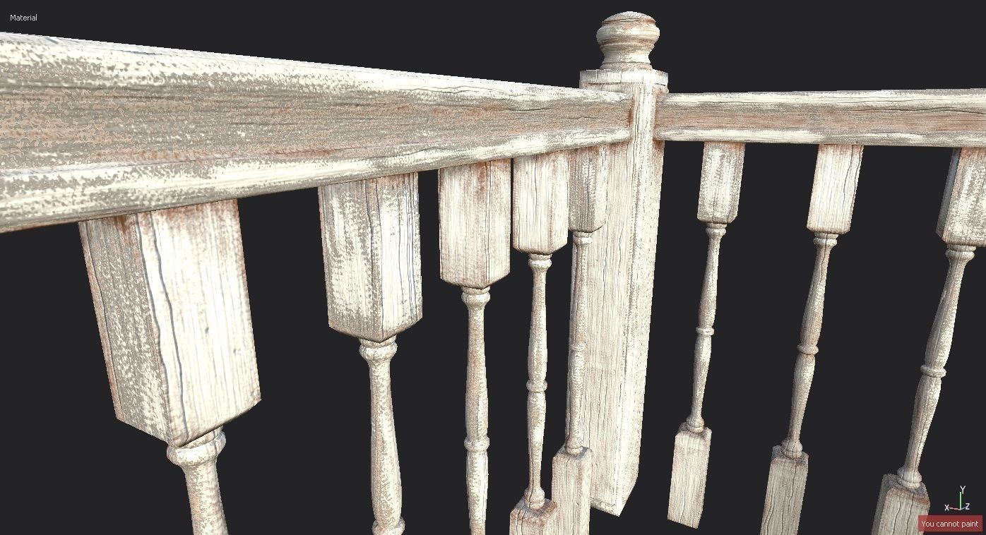 Banister and Handrail 3D Model Set 3D model_4