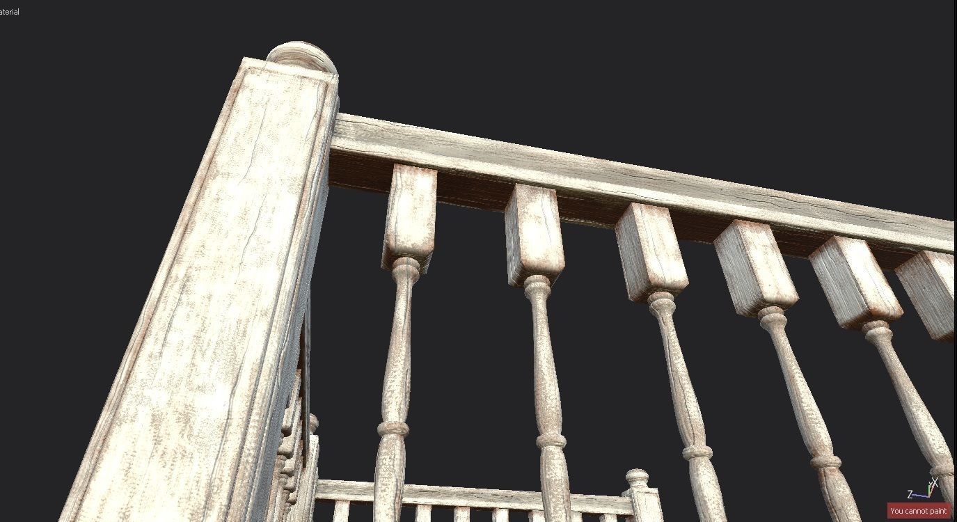 Banister and Handrail 3D Model Set 3D model_6