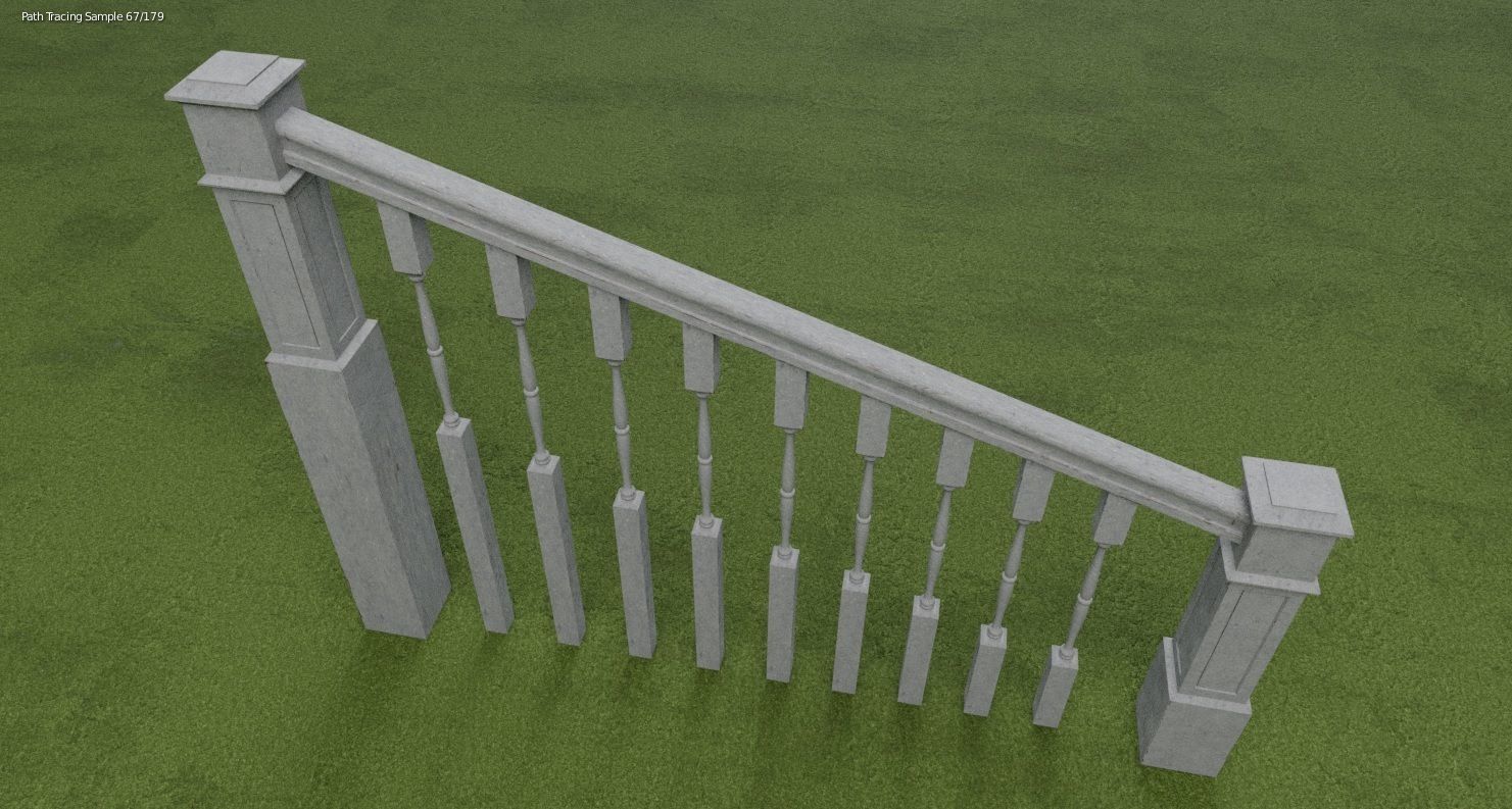 Banister and Handrail 3D Model Set 3D model_28