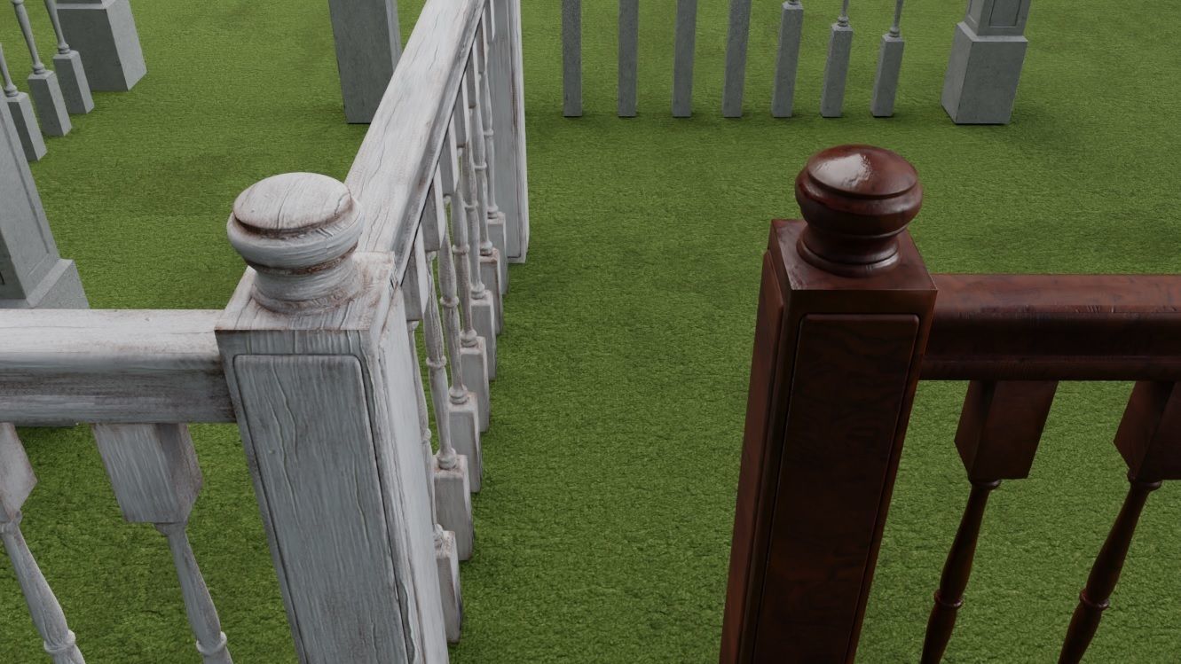 Banister and Handrail 3D Model Set 3D model_14