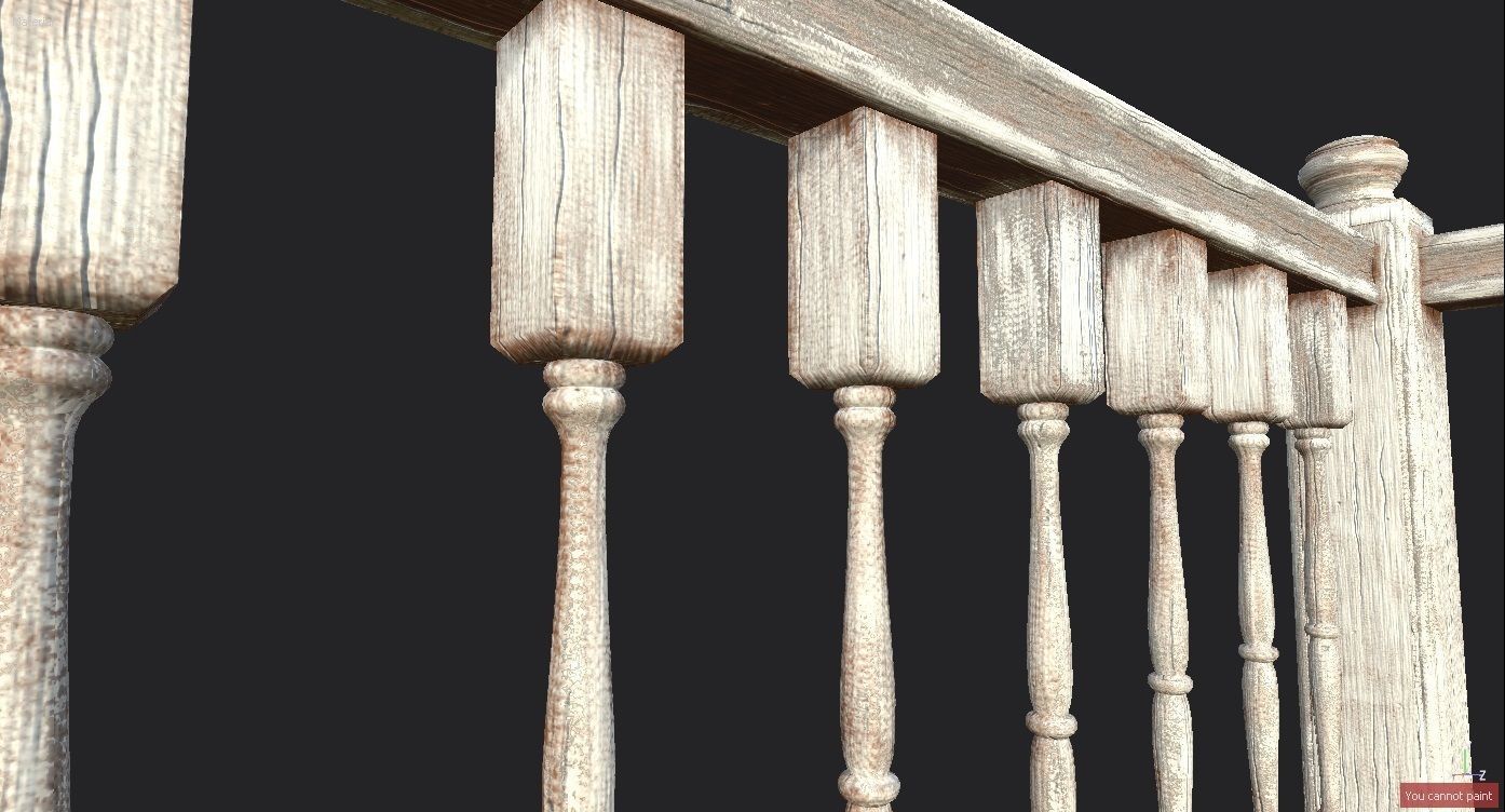 Banister and Handrail 3D Model Set 3D model_11