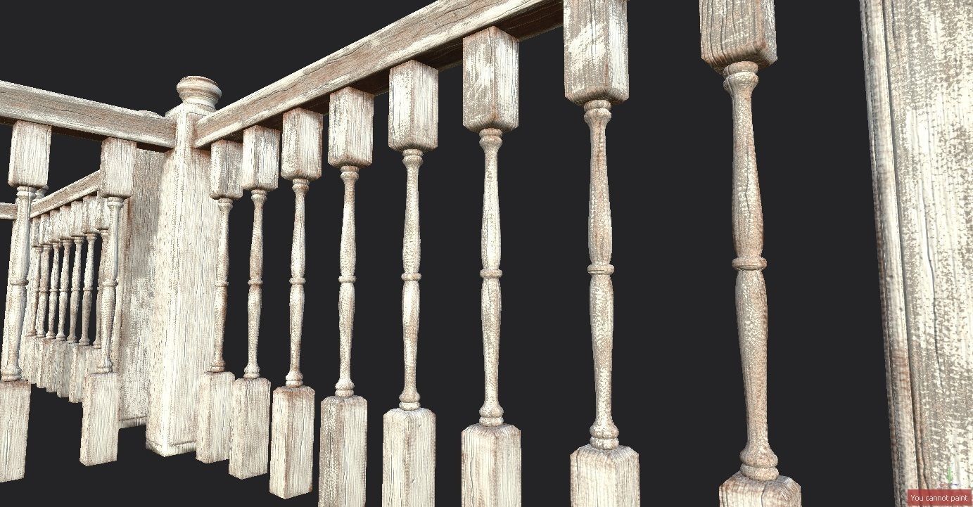 Banister and Handrail 3D Model Set 3D model_12