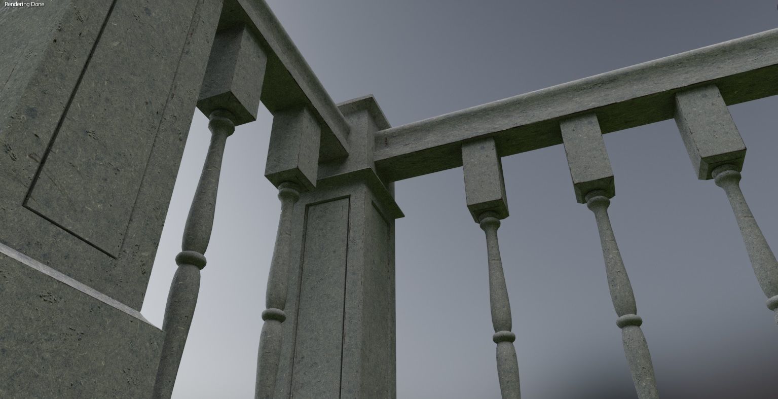 Banister and Handrail 3D Model Set 3D model_22