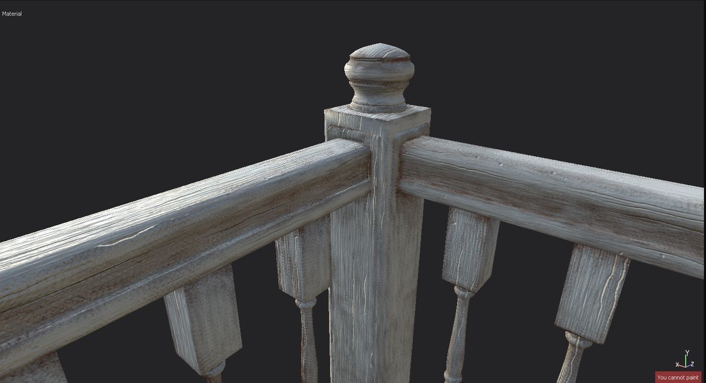Banister and Handrail 3D Model Set 3D model_23