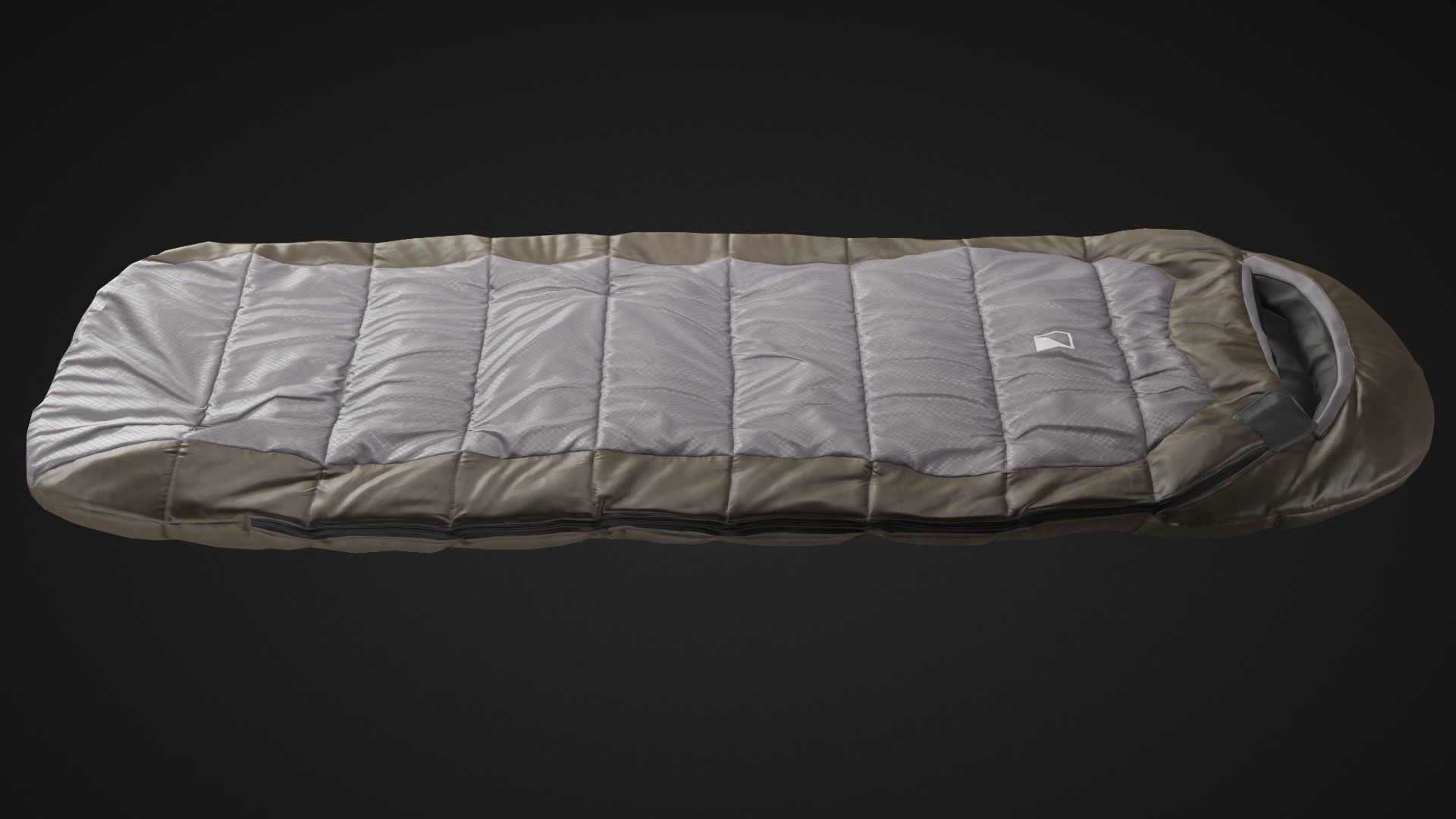 Sleeping Bag Low-poly 3D model_3