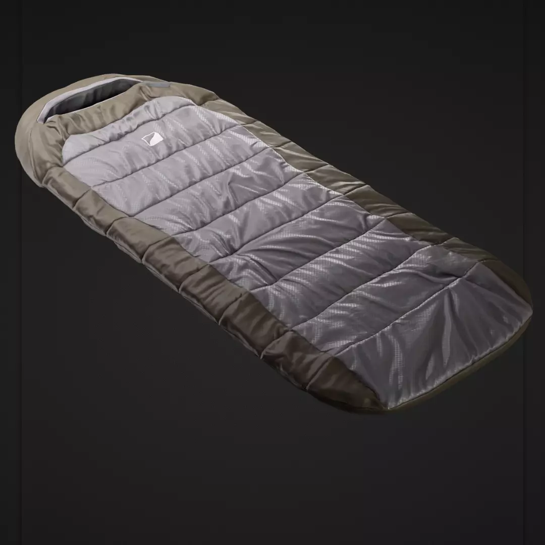 Sleeping Bag Low-poly 3D model_0