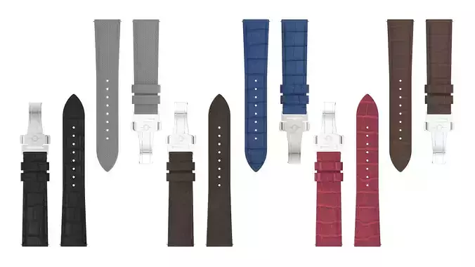 Straps watch pack PBR 3D Model Collection