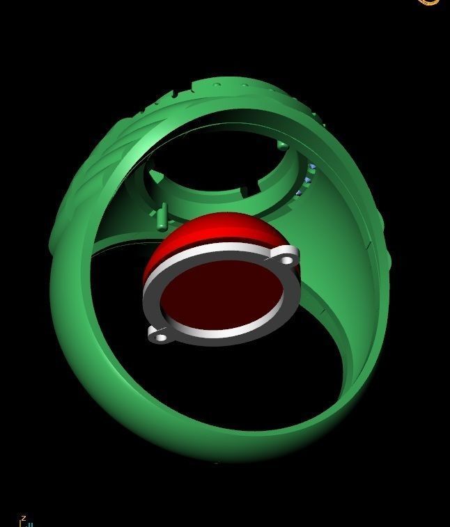 OVAL RUBY RING FOR MEN 2155 3D print model_9