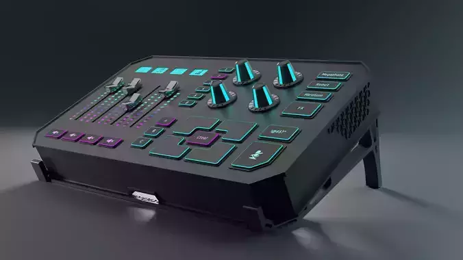 GoXlr 3d Model electronic music controller