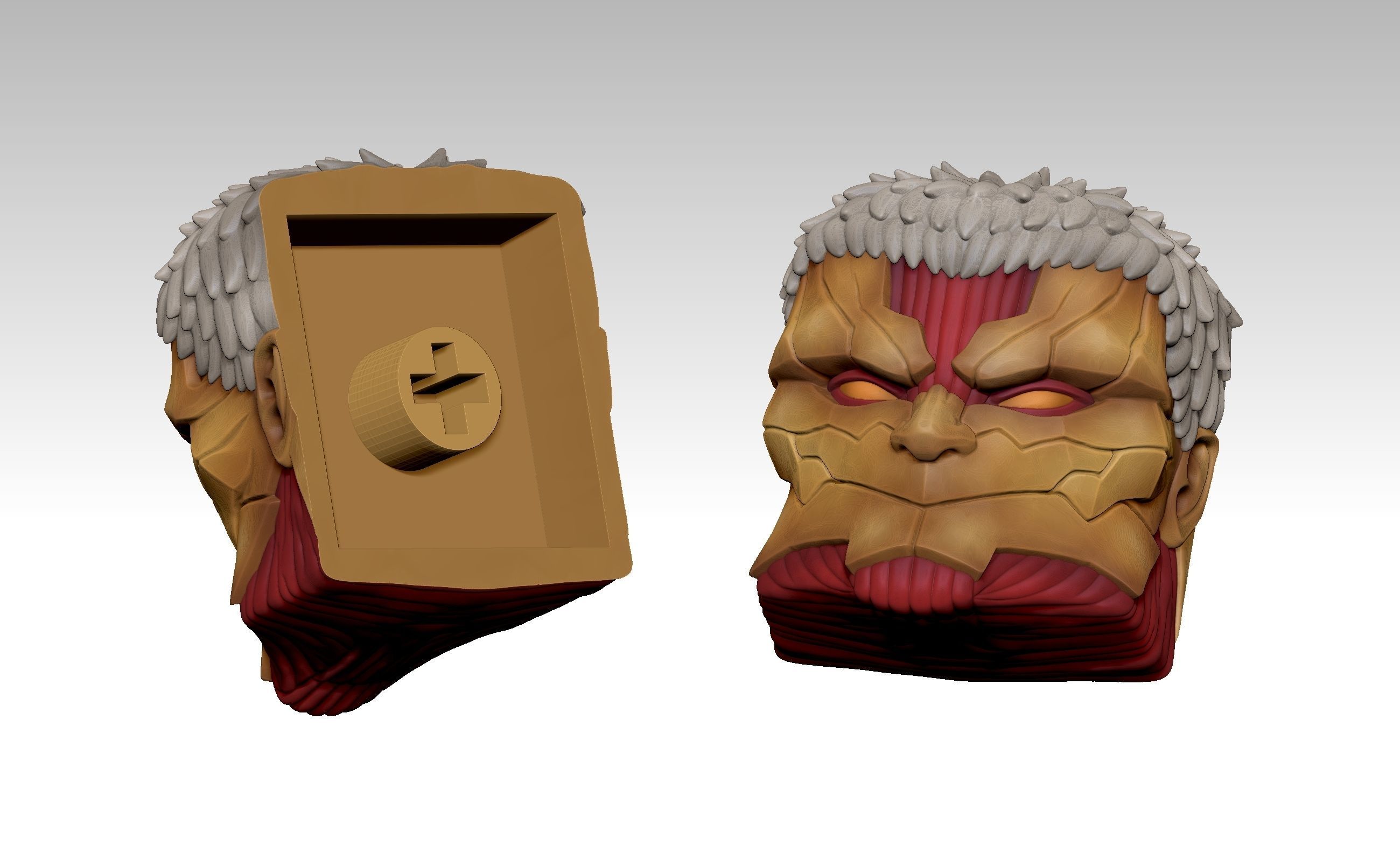 Armored Titan - Keycap 3D for mechanical keyboard - AOT SNK -  3D print model_3