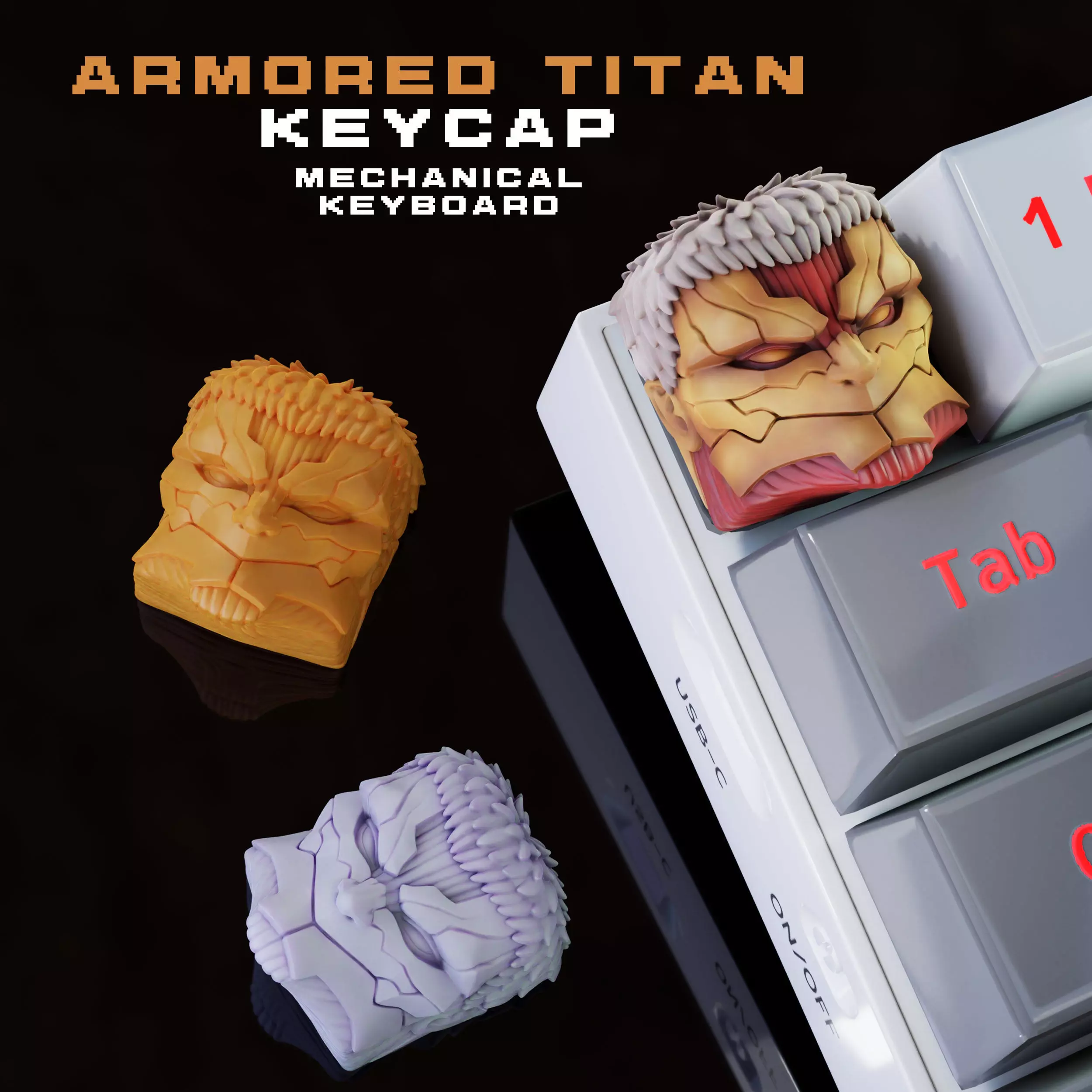 Armored Titan - Keycap 3D for mechanical keyboard - AOT SNK -  3D print model_0