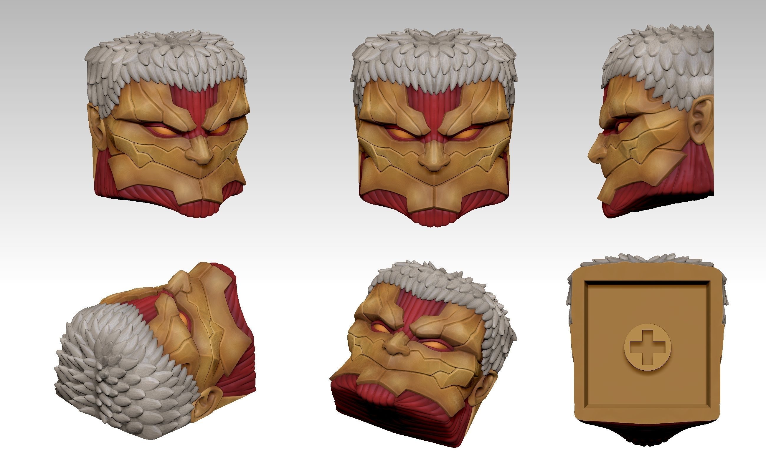 Armored Titan - Keycap 3D for mechanical keyboard - AOT SNK -  3D print model_2