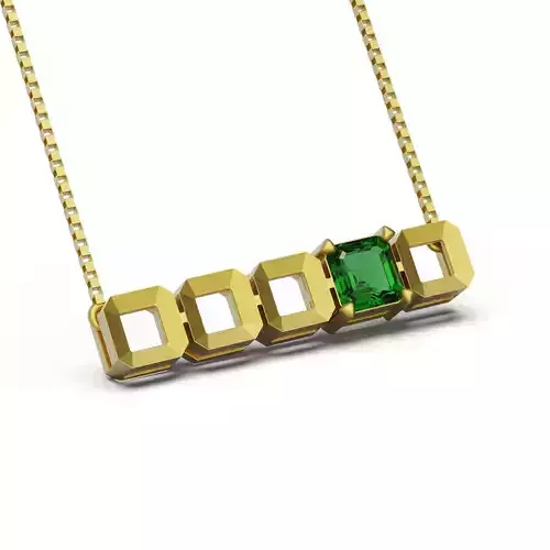 Geometric necklace 3D print model