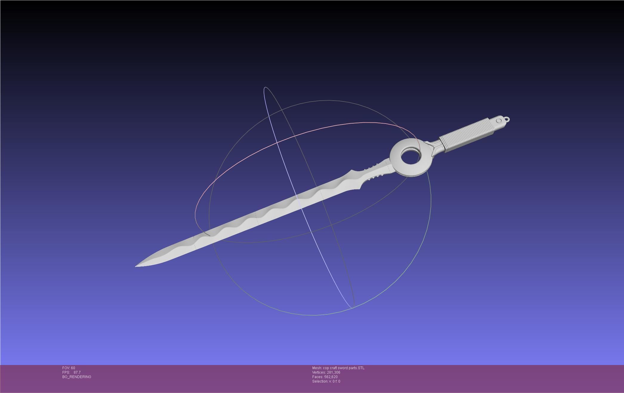 Cop Craft Sword Printable Assembly 3D print model_79