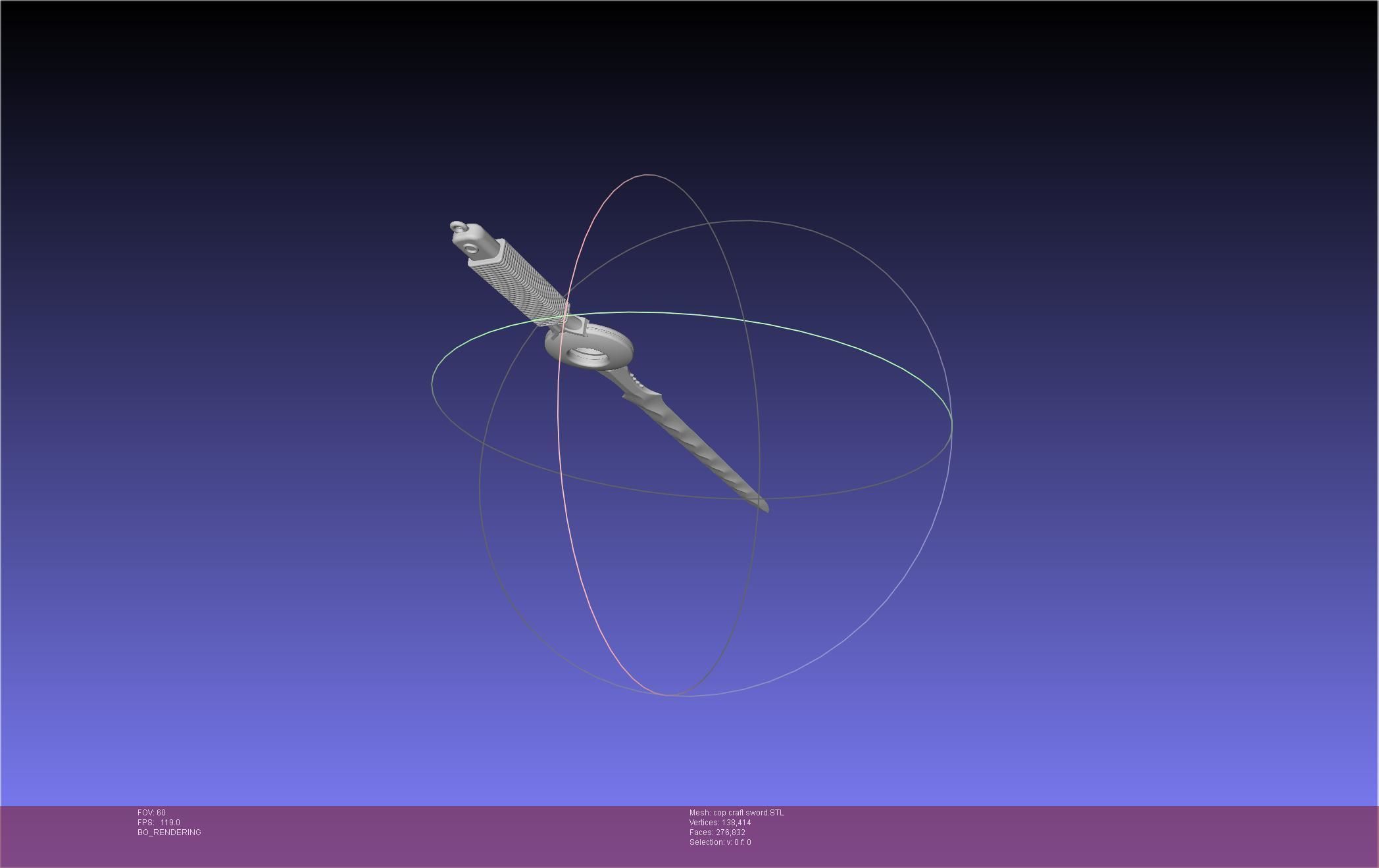 Cop Craft Sword Printable Assembly 3D print model_22