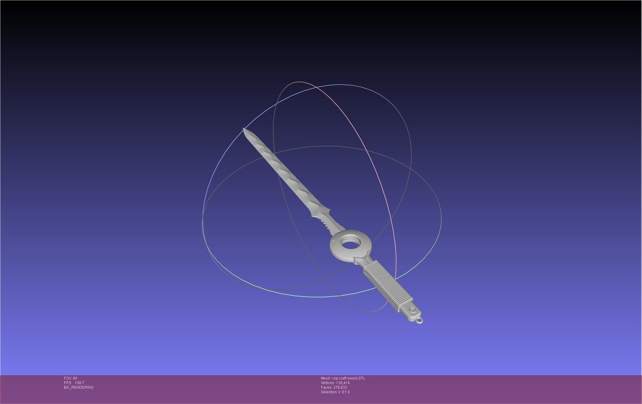 Cop Craft Sword Printable Assembly 3D print model_12