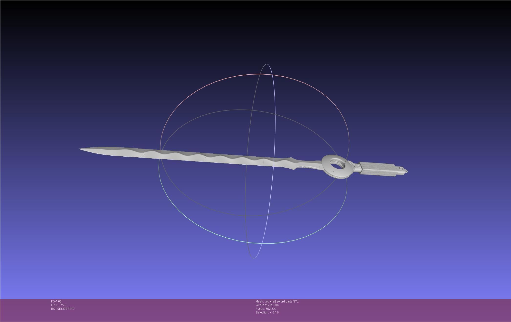 Cop Craft Sword Printable Assembly 3D print model_70