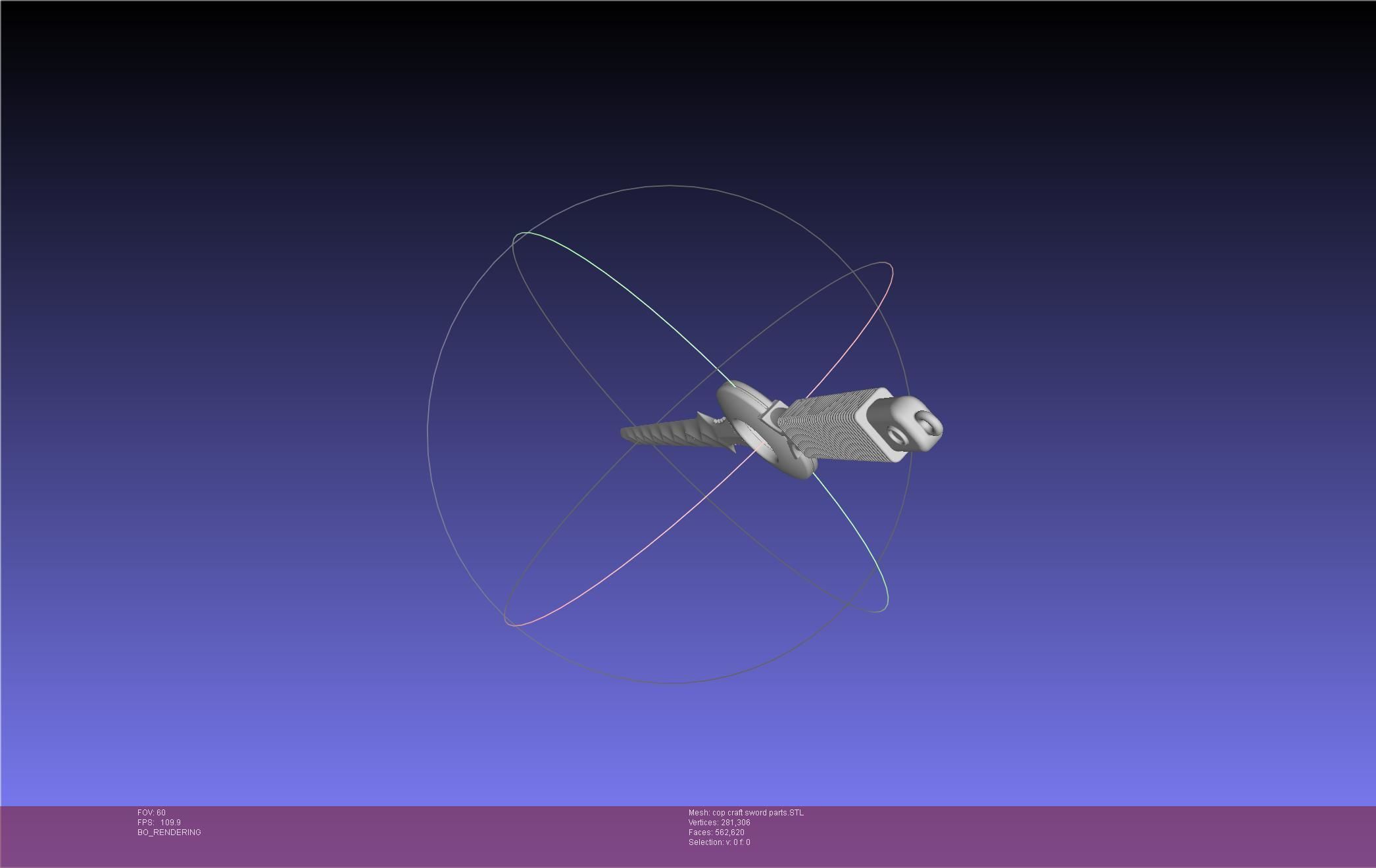 Cop Craft Sword Printable Assembly 3D print model_74