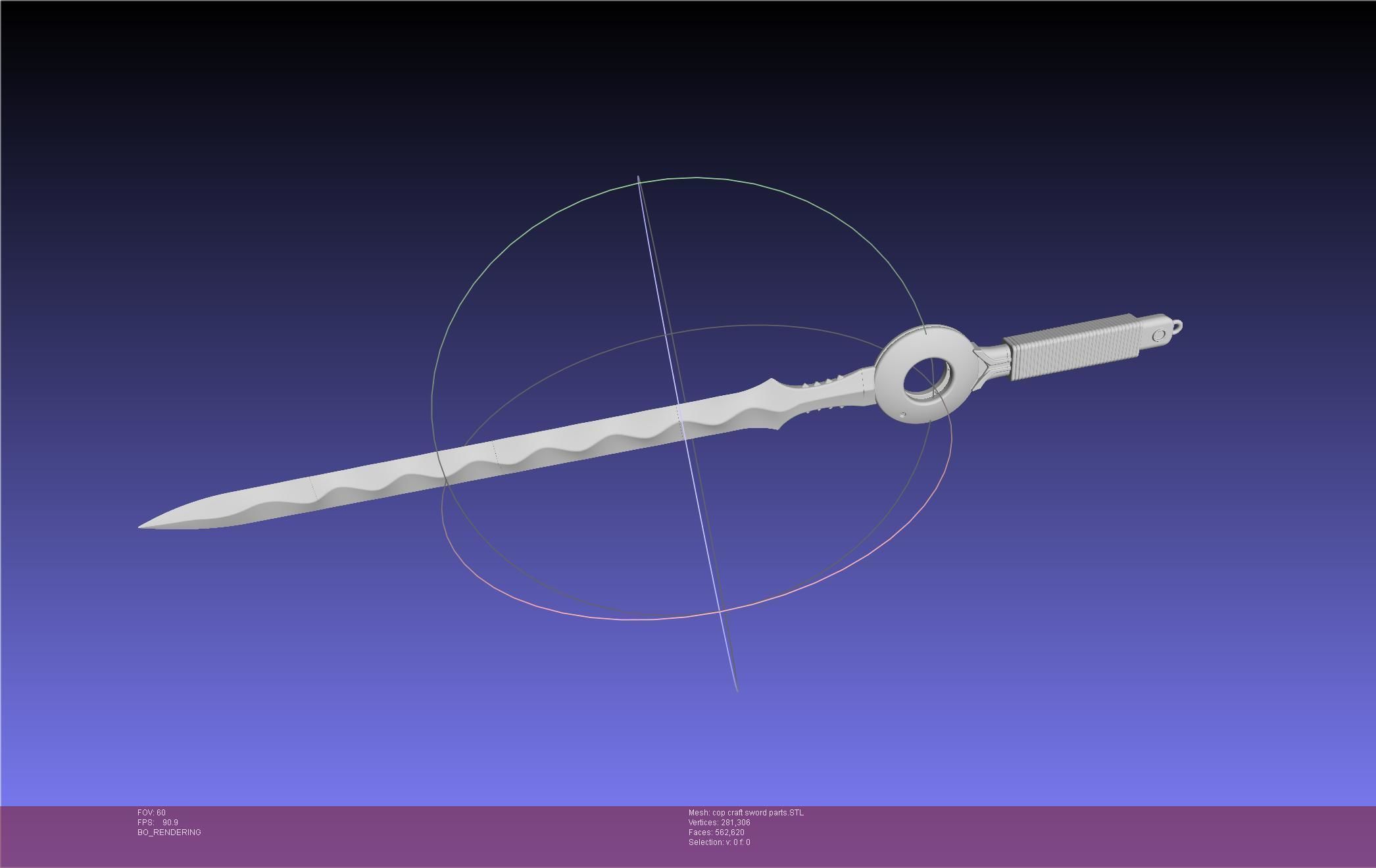 Cop Craft Sword Printable Assembly 3D print model_85