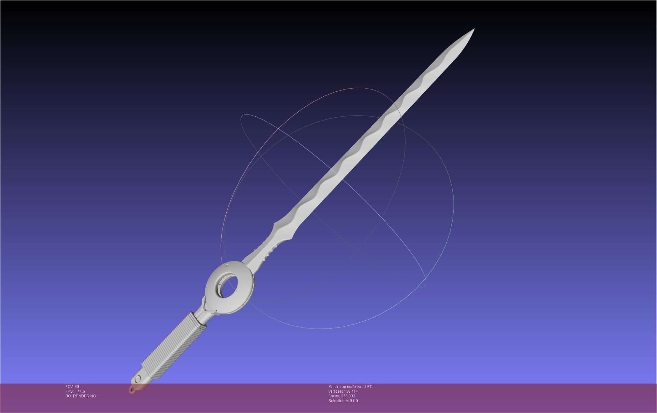 Cop Craft Sword Printable Assembly 3D print model_7