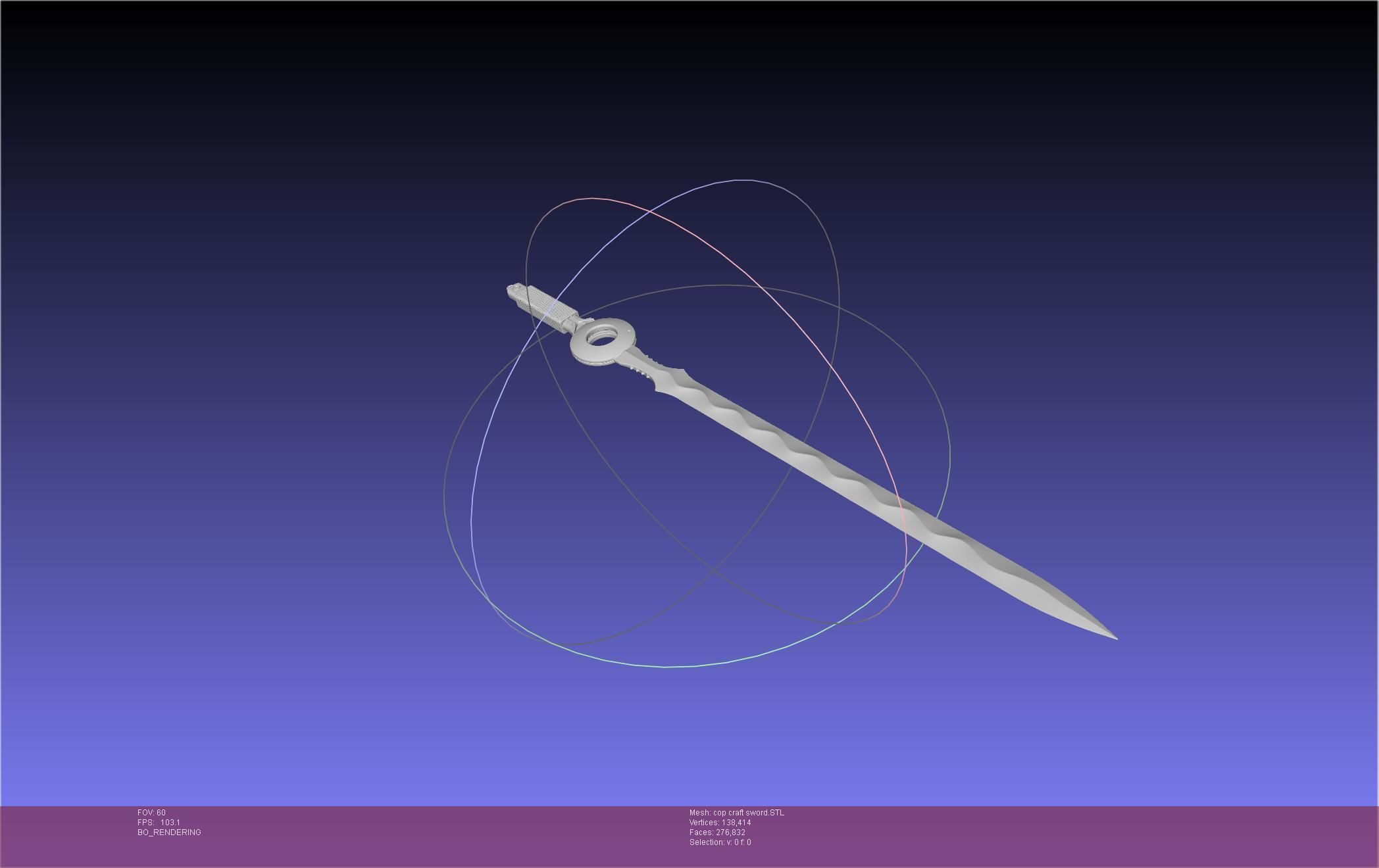 Cop Craft Sword Printable Assembly 3D print model_20
