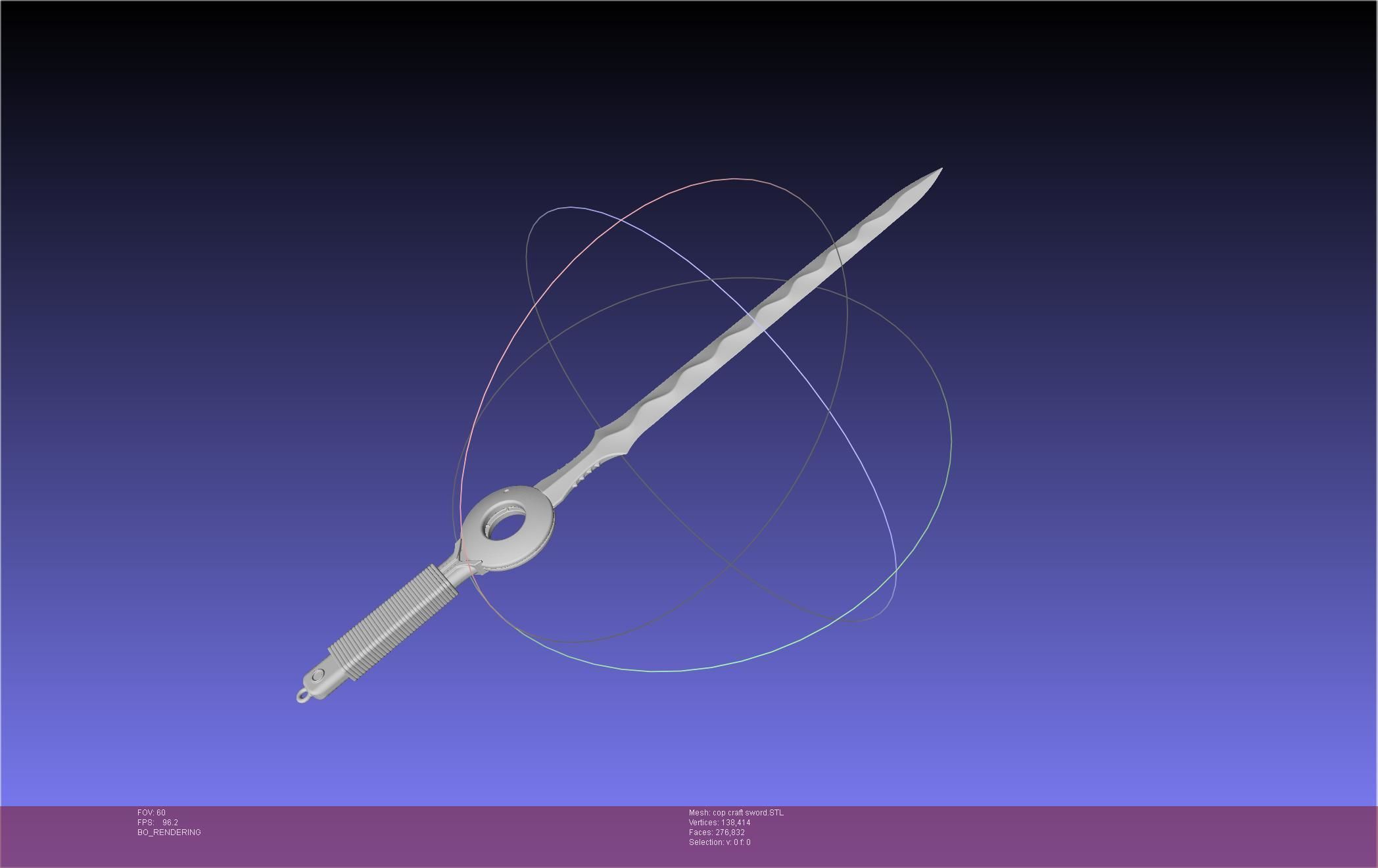 Cop Craft Sword Printable Assembly 3D print model_8