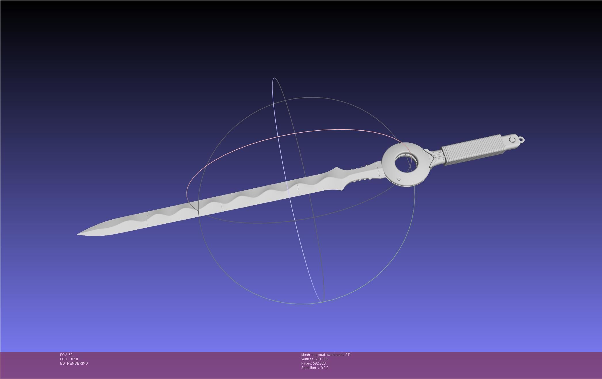 Cop Craft Sword Printable Assembly 3D print model_86