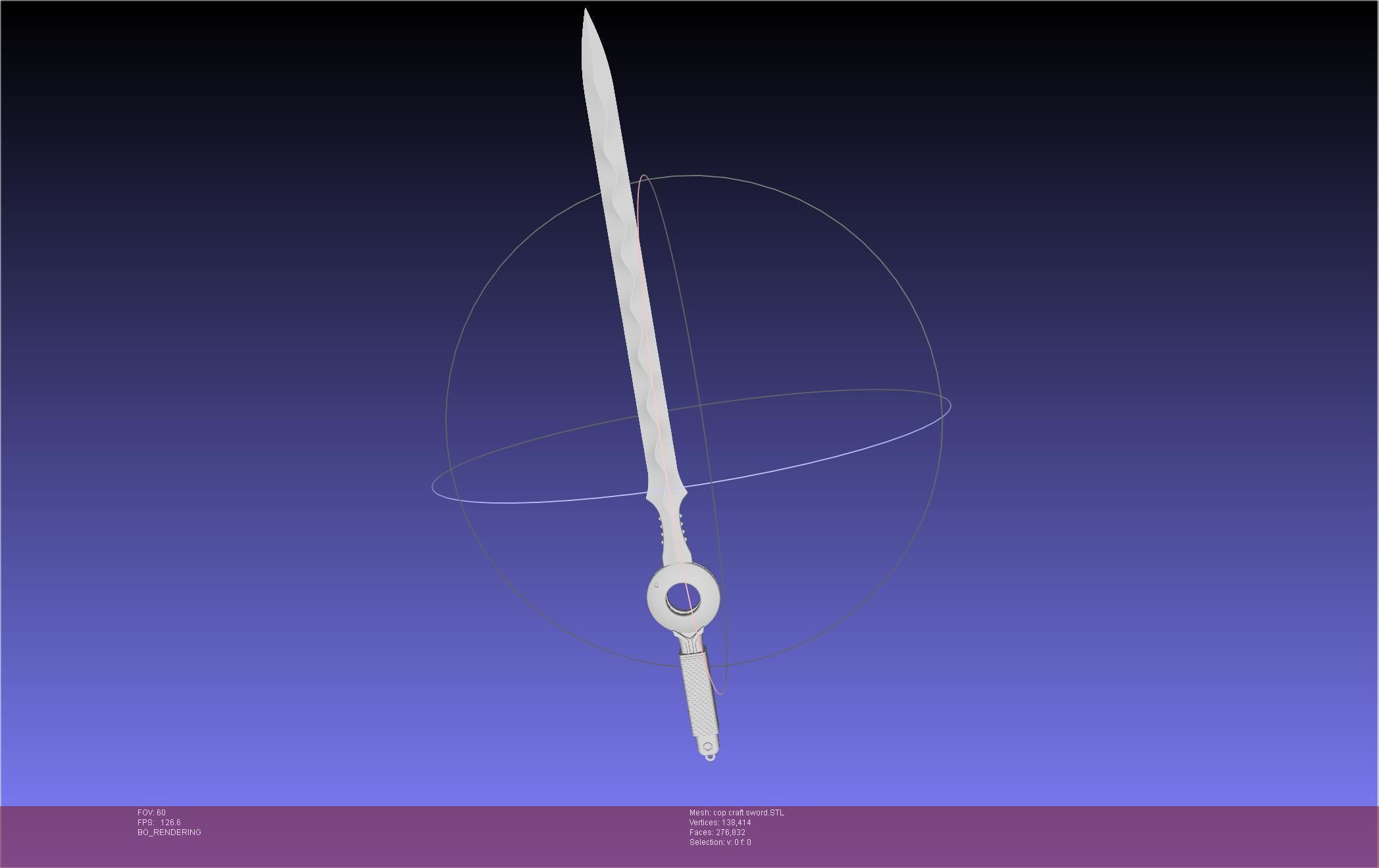 Cop Craft Sword Printable Assembly 3D print model_35