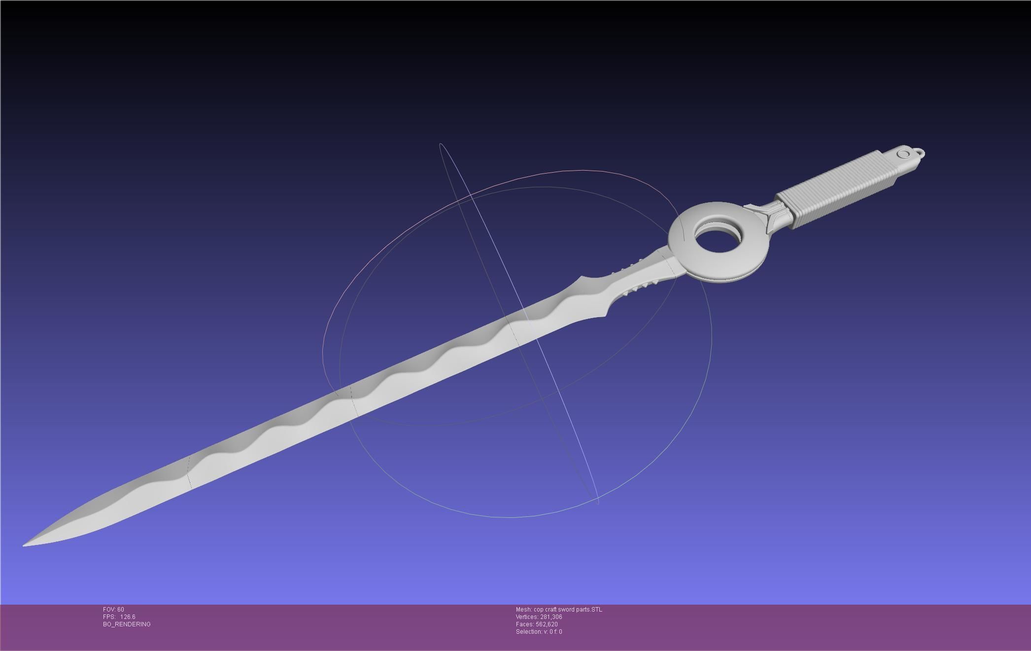 Cop Craft Sword Printable Assembly 3D print model_83