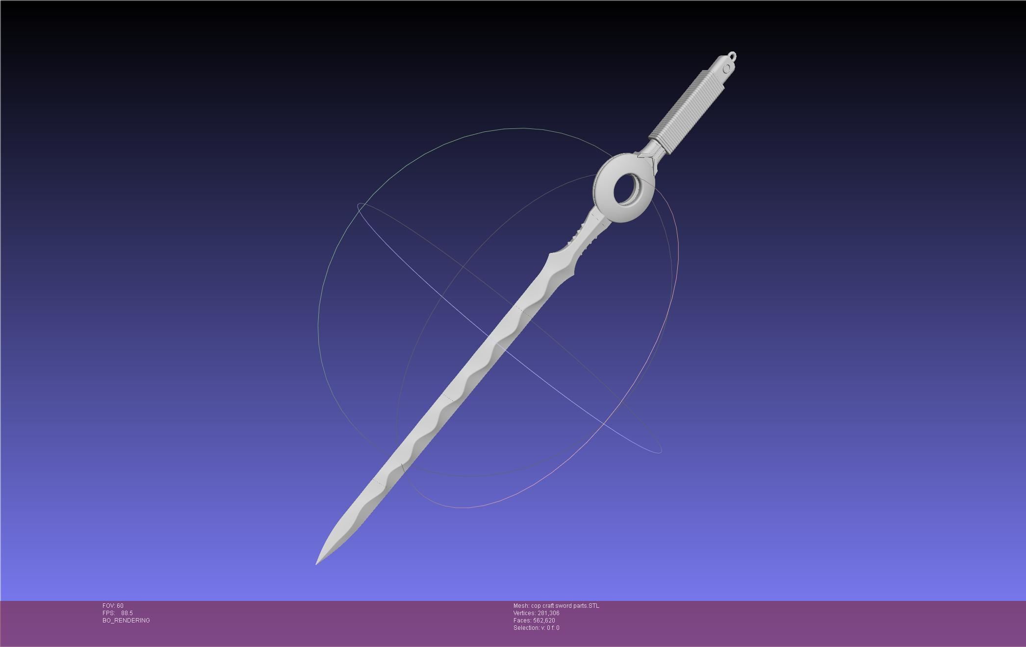Cop Craft Sword Printable Assembly 3D print model_78
