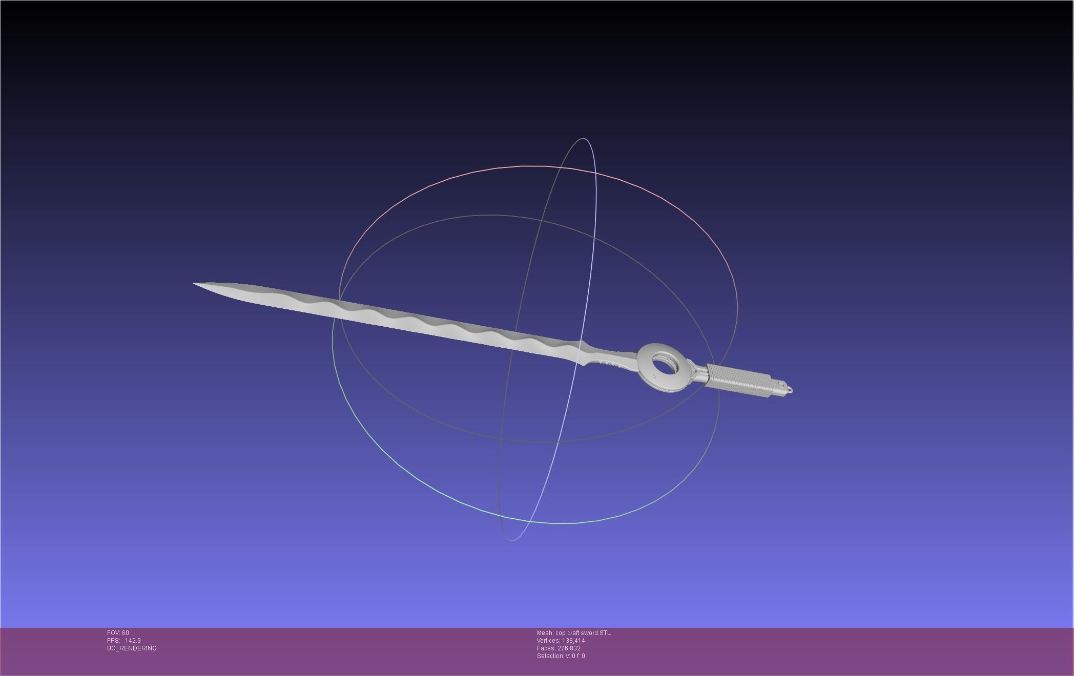 Cop Craft Sword Printable Assembly 3D print model_13