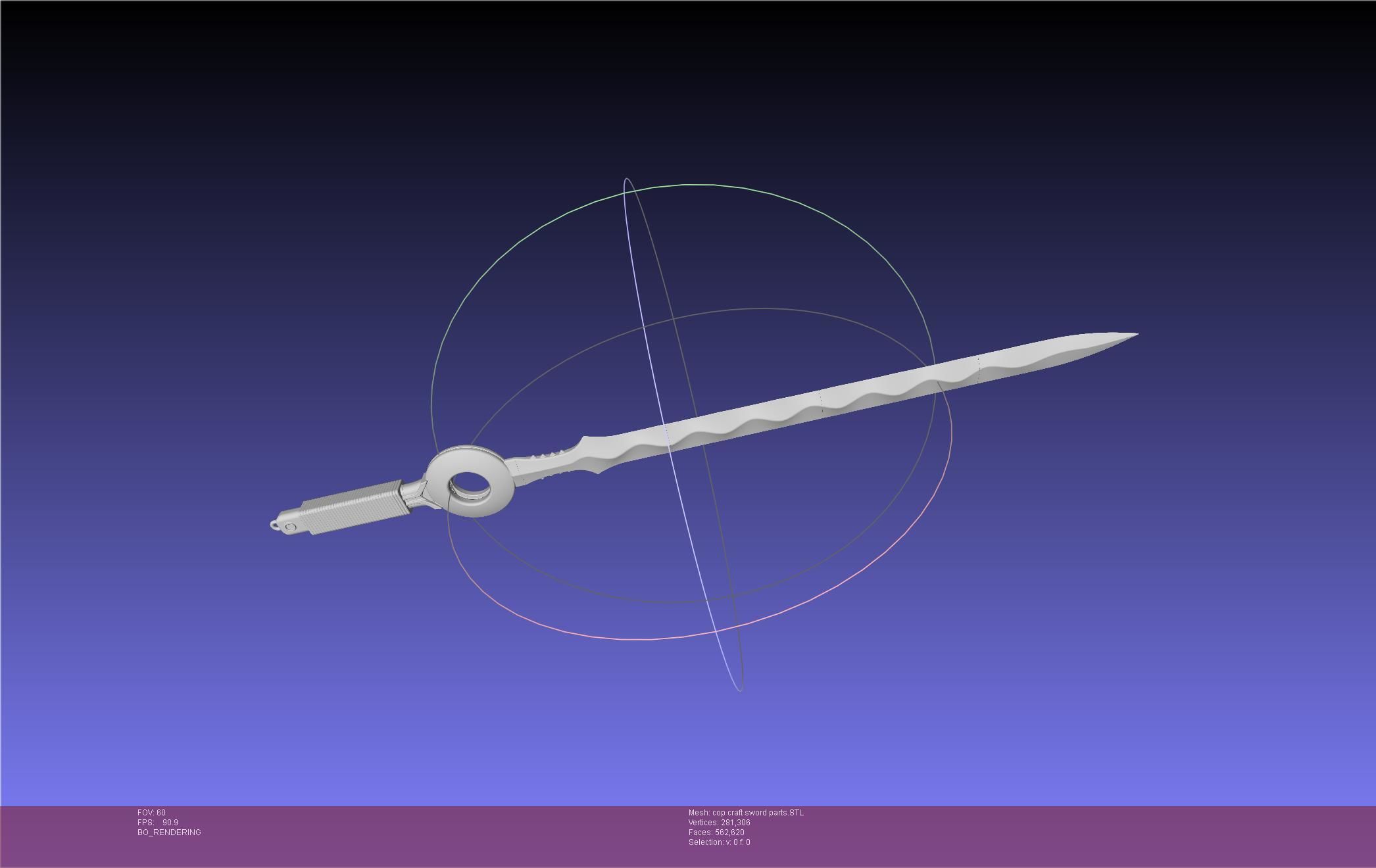 Cop Craft Sword Printable Assembly 3D print model_75