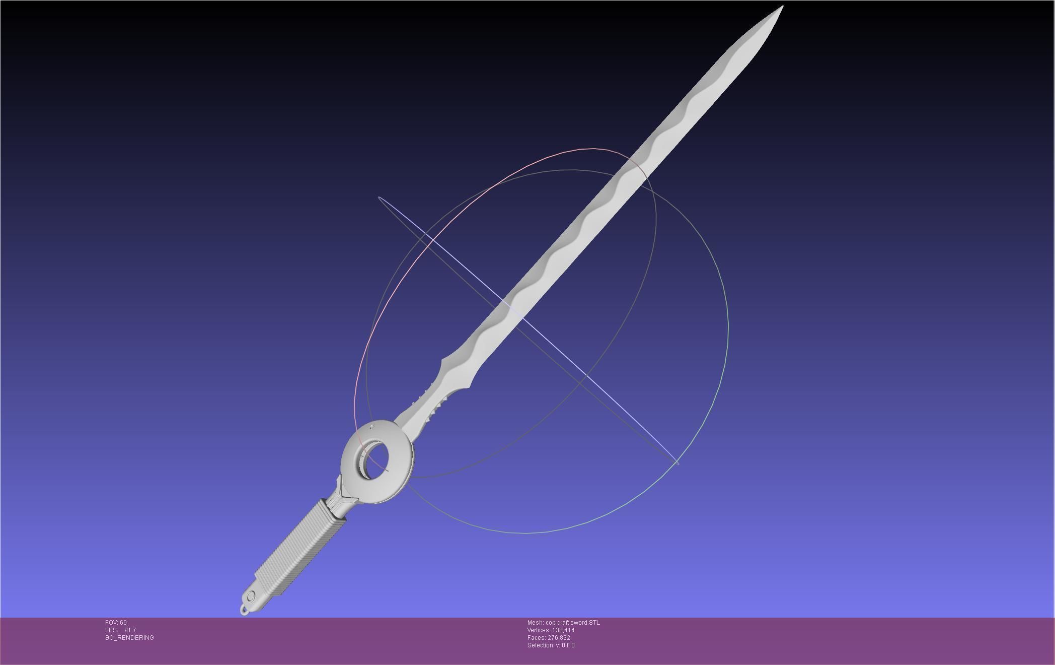 Cop Craft Sword Printable Assembly 3D print model_6