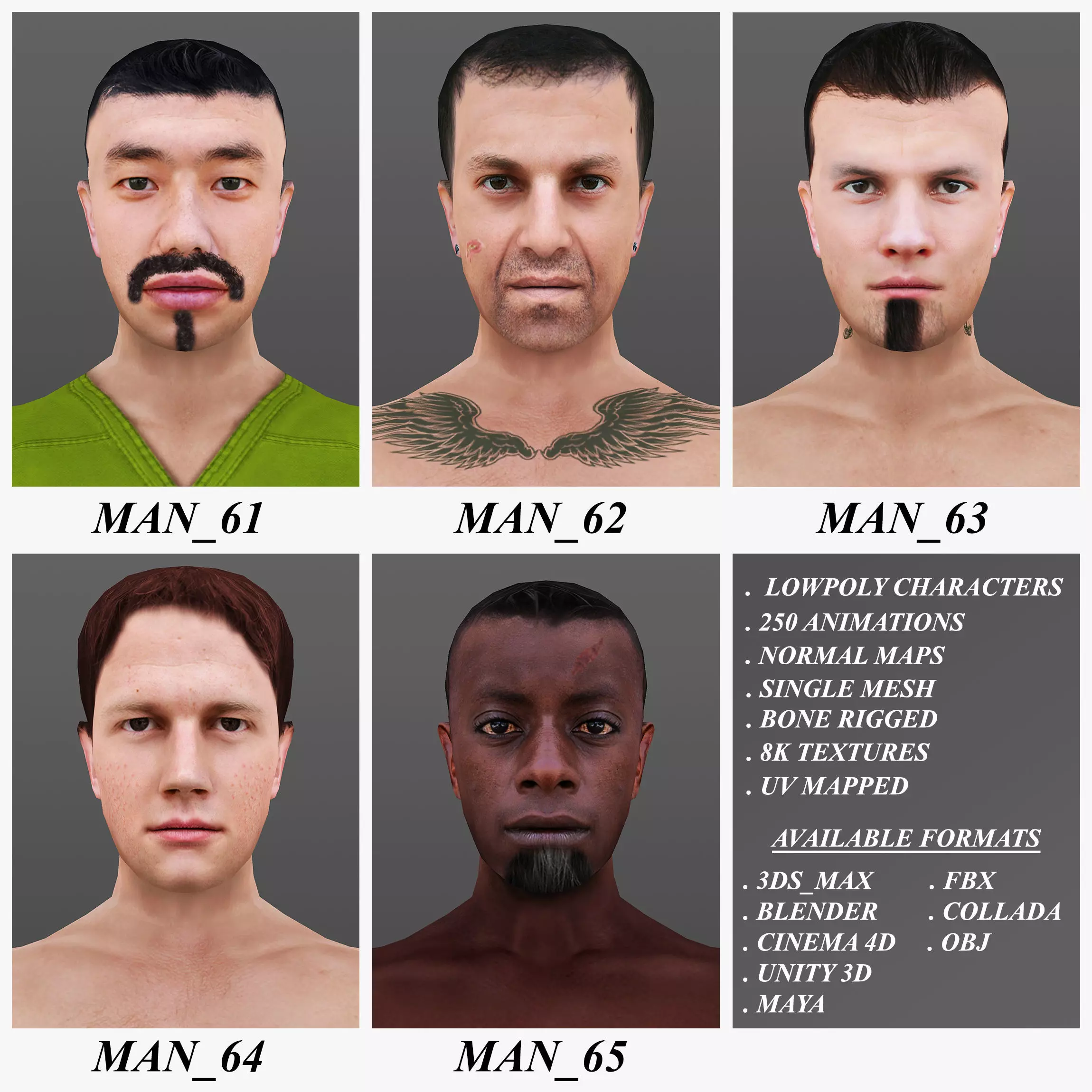 MAN 61 TO 65 3D Model Collection_0