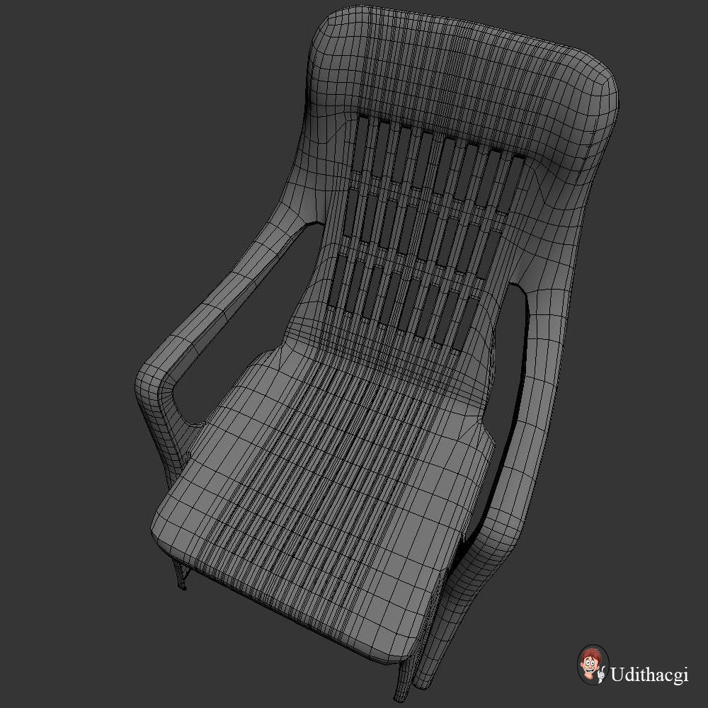 Plastic Chair 3D model_7