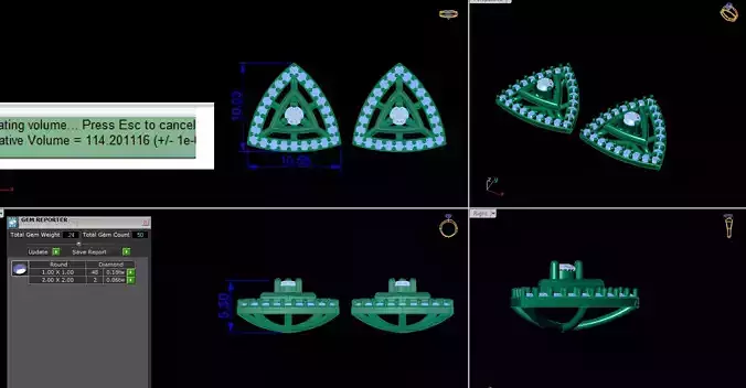 Diamond earings - studs